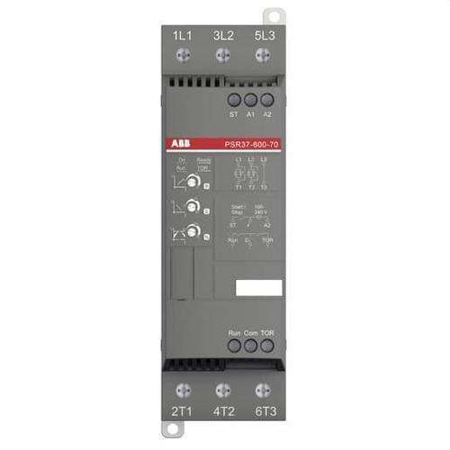 Démarreur progressif de moteur ABB PSR 37 A 600 V AC 18,5 kW triphasé IP10 IP20 avec la référence 1SFA896110R7000 de la marque ABB