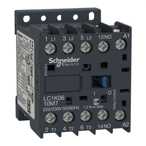 Minicontactor 6A 3P 220V CA 50-60Hz avec la référence LC1K0610M7 de la marque SCHNEIDER ELECTRIC
