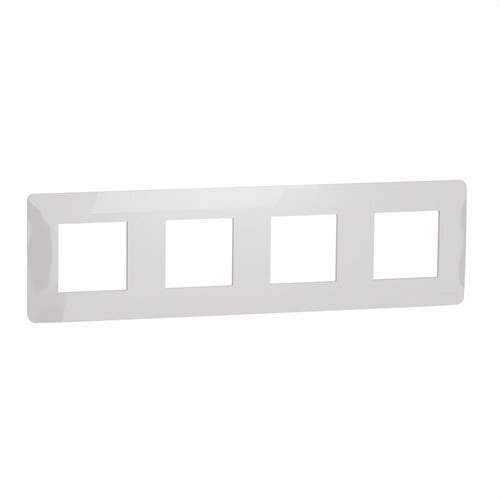 Cadre de 4 éléments blanc polaire New Unica Studio avec la référence NU200818 de la marque SCHNEIDER ELECTRIC