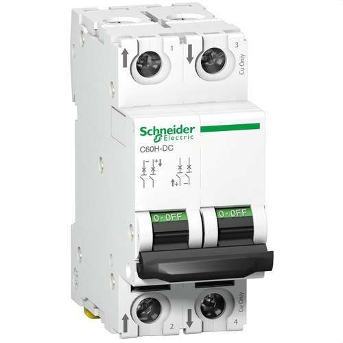 Disjoncteur C60H 500V 2P 10A Courbe C avec la référence A9N61528 de la marque SCHNEIDER ELECTRIC