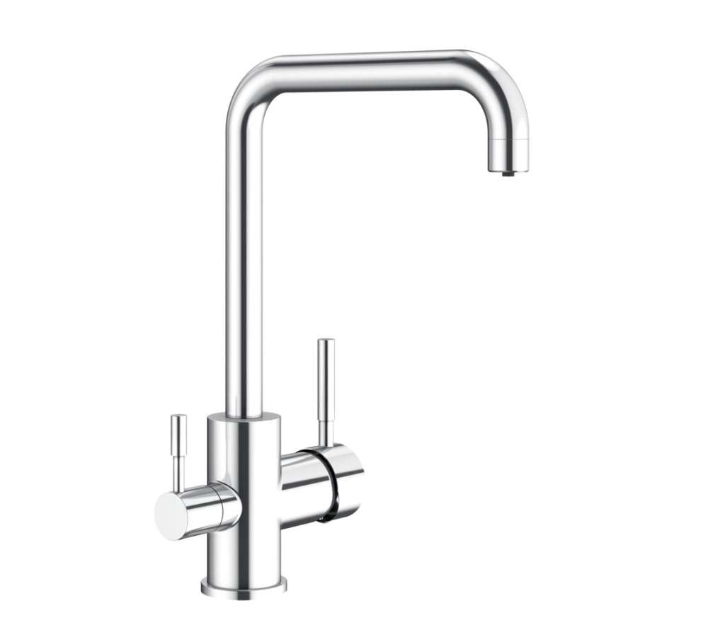 Mitigeur de cuisine avec 3 voies Genebre TAU chrome avec la référence 65702 18 45 66 de la marque GENEBRE