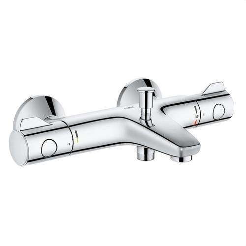 Mitigeur thermostatique douche et bain 1/2" Grohe Grohtherm 800 chrome avec la référence 34567000 de la marque GROHE