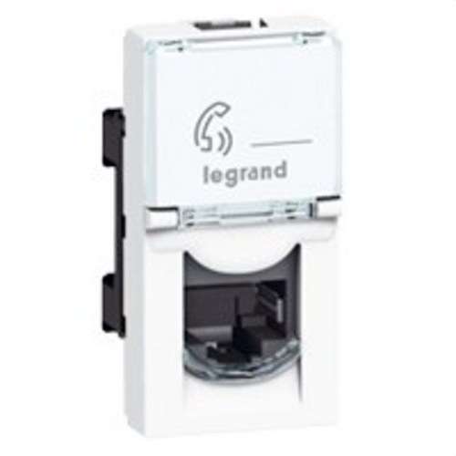 Prise 1 module RJ45 Catégorie 5E FTP blanc Mosaic avec la référence 076552 de la marque LEGRAND
