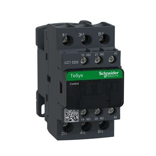 Contacteur 25A 1 NO/1 NF 230V 50-60HZ avec la référence LC1D25P7 de la marque SCHNEIDER ELECTRIC