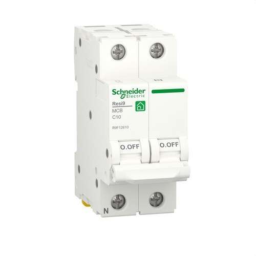Disjoncteur RESI9 1P+N 10A Courbe C 230V Courbe C 6kA avec la référence R9F12610 de la marque SCHNEIDER ELECTRIC