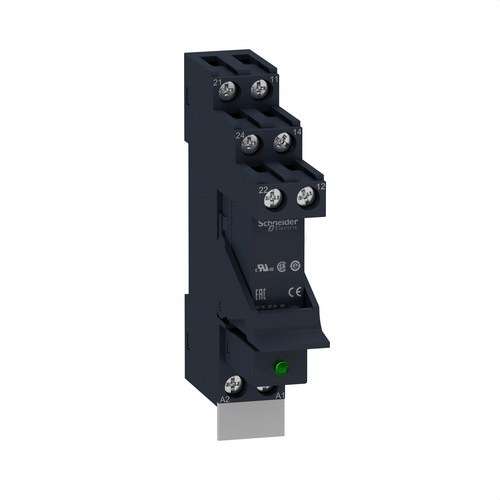 Relais RSB et socle 2 NO/NC 8A 230V AC avec varistor avec la référence RSB2A080P7PV de la marque SCHNEIDER ELECTRIC