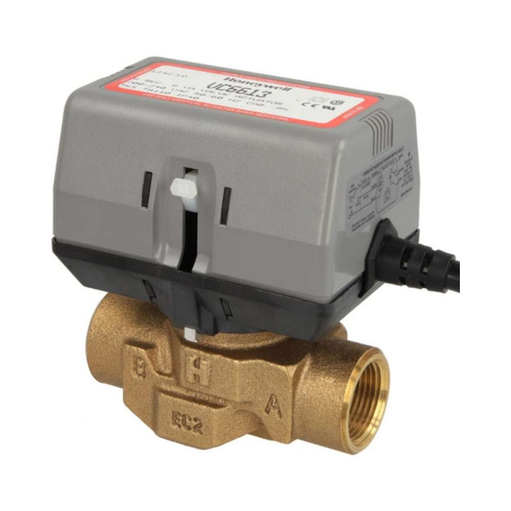 Vanne de zone motorisée 2 voies 3/4" avec la référence VC6613AJ1000/U de la marque RESIDEO