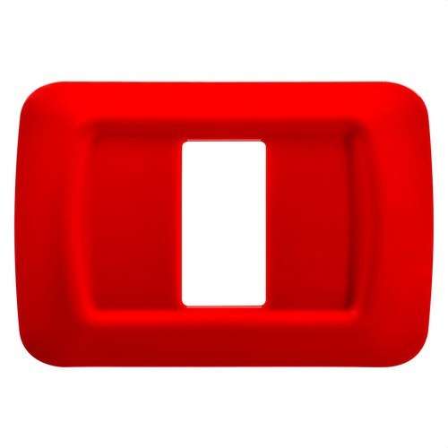 Plaque 1 module rouge géranium System avec la référence GW22521 de la marque GEWISS