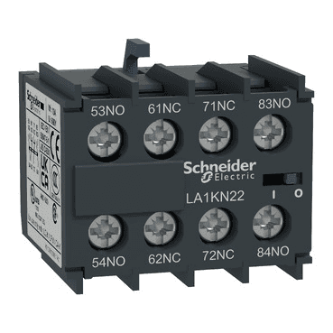 Bloc de contact auxiliaire TeSys Kiliar TeSys K 2 NO + 2 NC avec la référence LA1KN22 de la marque SCHNEIDER ELECTRIC