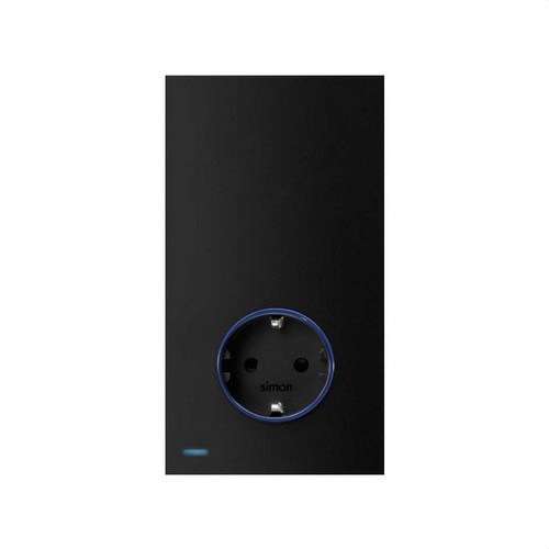 Kit complet pour 1 élément avec 1 prise schuko HUB PRO Simon iO noir mat Simon 100 avec la référence 10032108-238 de la marque SIMON