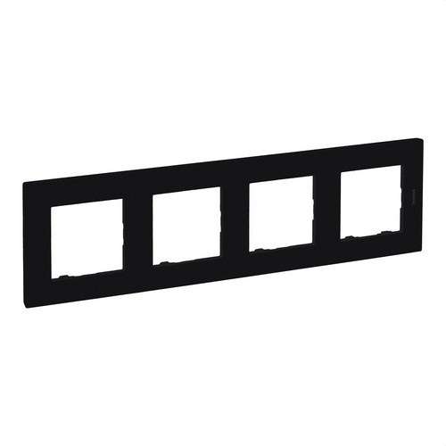 Cadre décoratif pour 4 éléments noir mat Niloé Step avec la référence 864574 de la marque LEGRAND