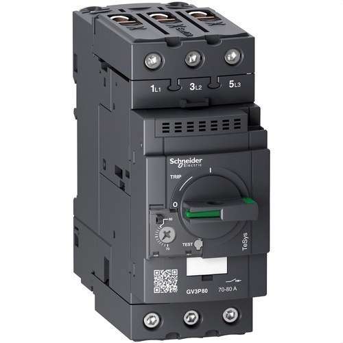 Disjoncteur moteur TeSys GV3 3P 70-80A EverLink avec la référence GV3P80 de la marque SCHNEIDER ELECTRIC