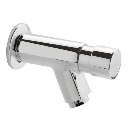 Robinet temporisé mural avec bouton poussoir 1/2" chrome avec la référence 1037 04 de la marque GENEBRE