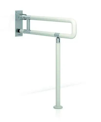 Folding support bar with nylon leg 700mm stainless steel base with reference GW11 31 09 00 from the brand GENWEC