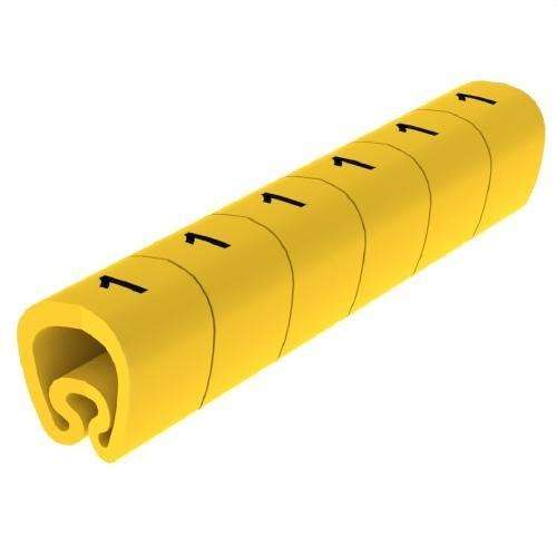 Marqueurs prédécoupés jaunes Ø18 PVC plastifiés avec la référence 1813-1 de la marque UNEX