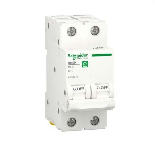 Disjoncteur RESI9 2P 10A Courbe C 230V Courbe C 6kA avec la référence R9F12210 de la marque SCHNEIDER ELECTRIC