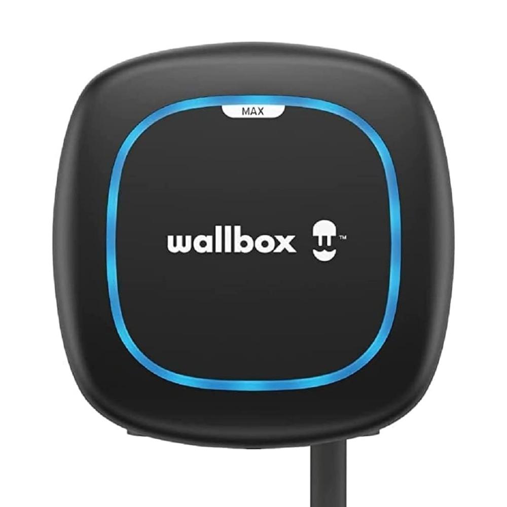 Chargeur de voiture électrique triphasé noir WallBox Pulsar-Max 22 kW avec câble de 7 mètres de type 2 avec la référence PLP2-M-2-4-9-002 de la marque WALLBOX