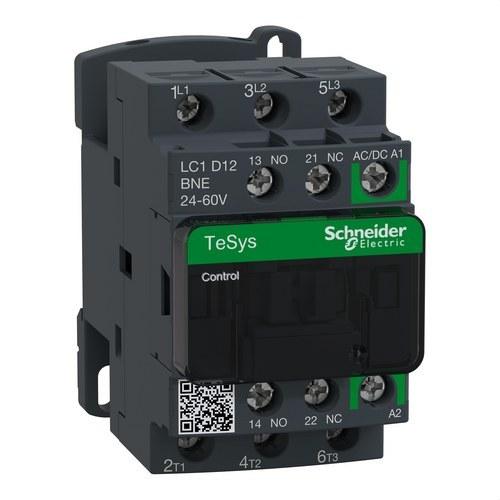 Contacteur TeSys D 3P AC-3 12A 24-60V AC/DC avec la référence LC1D12BNE de la marque SCHNEIDER ELECTRIC