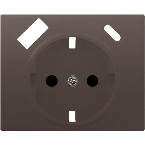 Prise de courant Schuko avec double port USB chocolat Iris avec la référence 18724-USBC-CH de la marque BJC