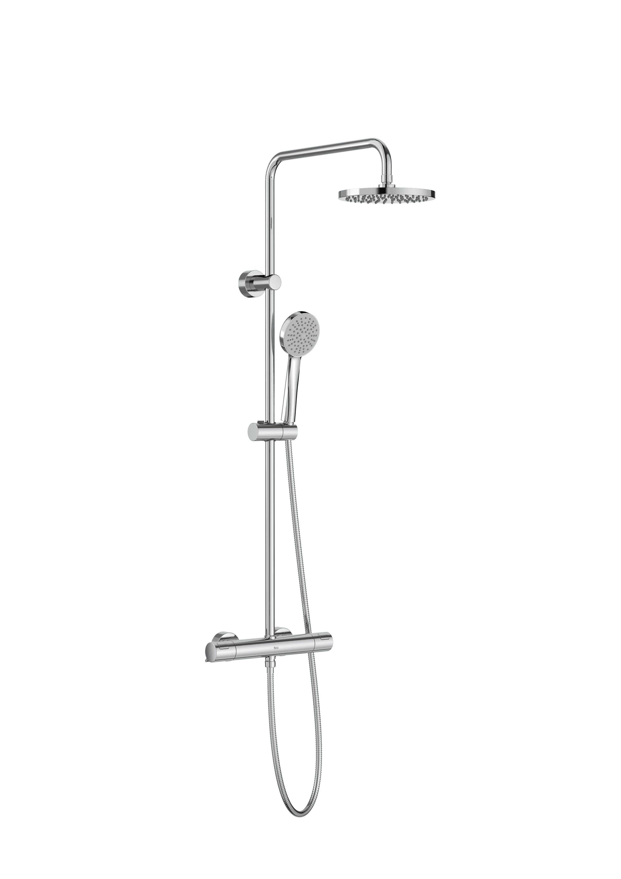 Colonne de douche thermostatique chrome Roca T-Basic