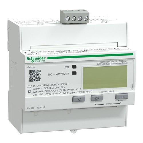 Compteur d'énergie triphasé iem3155 63 A classe 1 Modbus MID avec la référence A9MEM3155 de la marque SCHNEIDER ELECTRIC