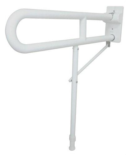 Barre d'appui rabattable pivotante verticale avec pied de 800mm en aluminium blanc avec la référence 15206.NBA de la marque NOFER