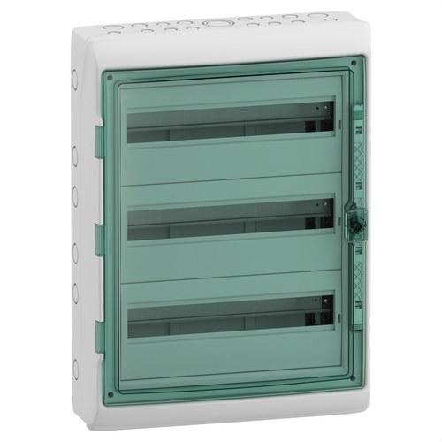 Boîte de distribution étanche 3 rangées 54 modules 610x448x160mm avec la référence 13986 de la marque SCHNEIDER ELECTRIC