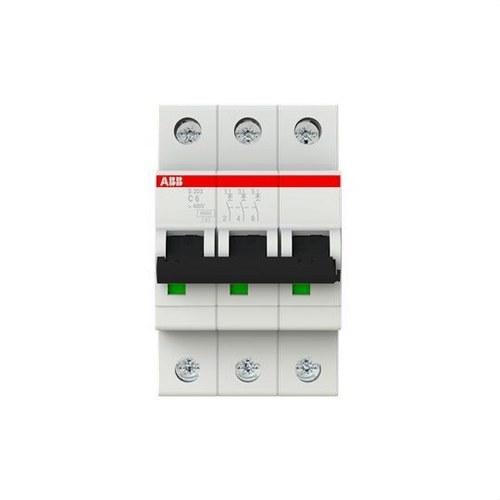 Disjoncteur magnétothermique S203-C6 3P 6A Courbe C 10kA avec la référence 2CDS253001R0064 de la marque ABB