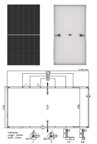 Pack 31 Panneau solaire de 550W Longi HI-MO5m LR5-72HPH-550M avec la référence LR5-72HPH 550WP de la marque LONGI