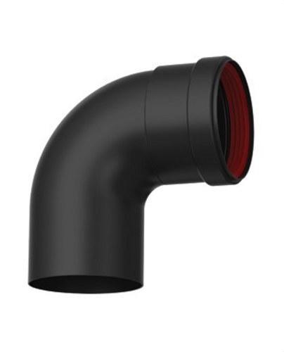 Coude de cheminée pour poêle à granulés diamètre 80 mm 90º acier vitrifié noir avec la référence 8-90MHKER3 de la marque FIG