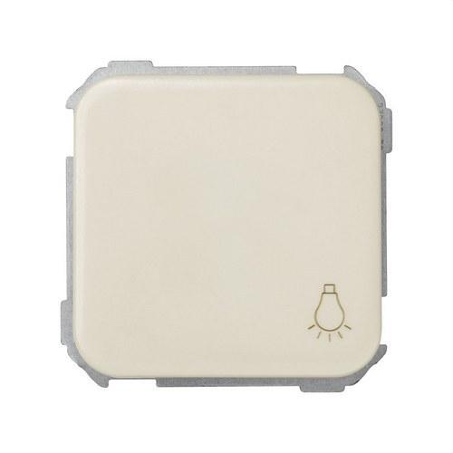 Bouton-poussoir avec gravure lumineuse et système de raccordement rapide ivoire Simon 31 avec la référence 31651-31 de la marque SIMON