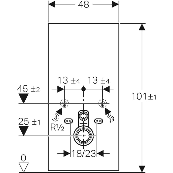 Module sanitaire Geberit Monolith pour toilette suspendue 101cm verre avec la référence 131.021.SI.5 de la marque GEBERIT