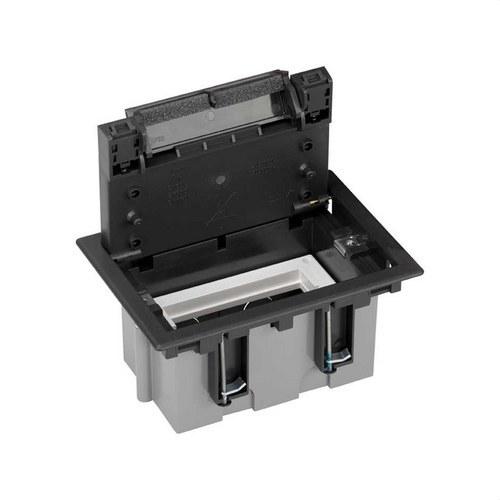 Boîte de sol réglable pour 2 éléments en installation de sol technique graphite Simon 500 Cima avec la référence 52050101-038 de la marque SIMON