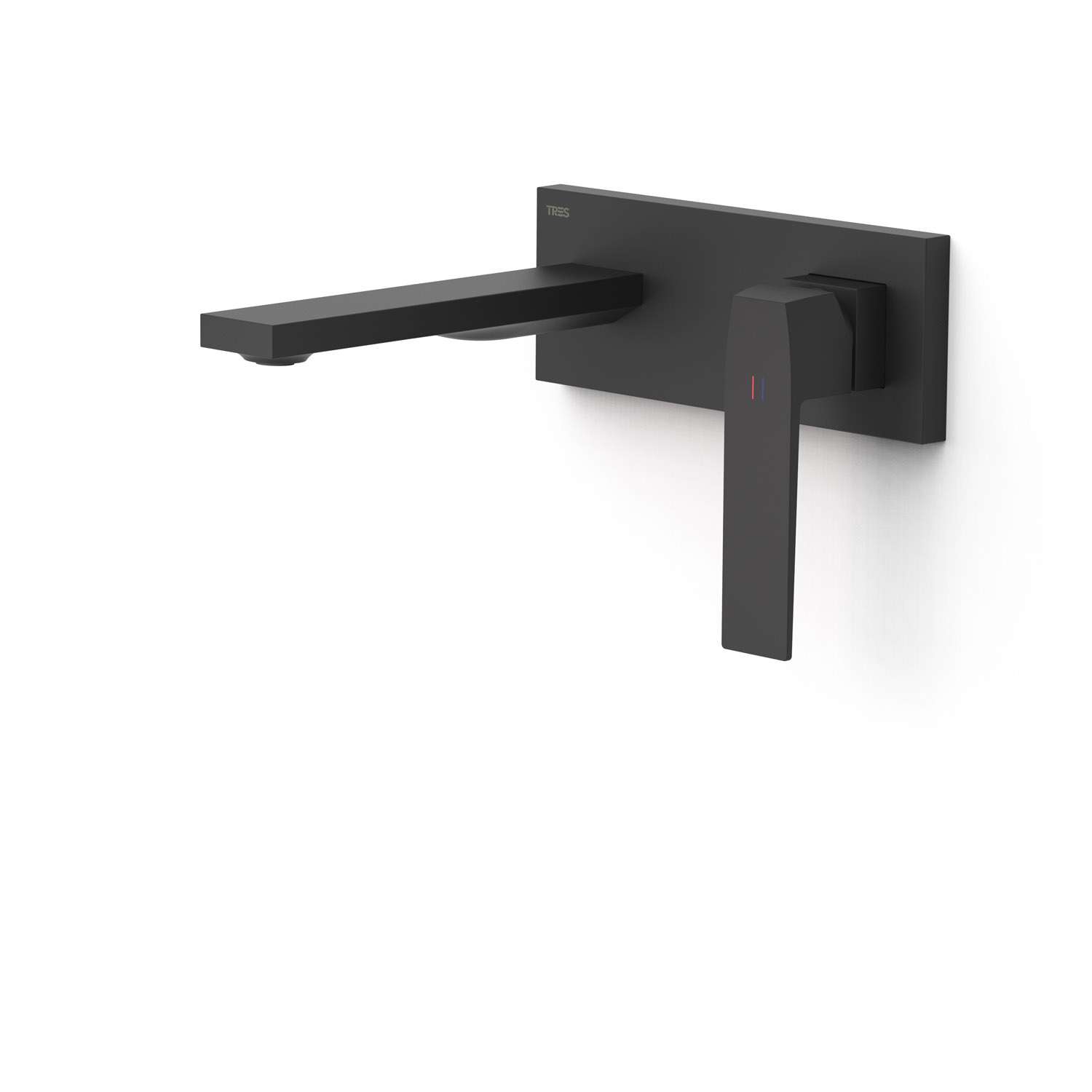 Robinet de lavabo encastré monocommande Slim noir mat avec la référence 20230011NM de la marque TRES GRIFERIA