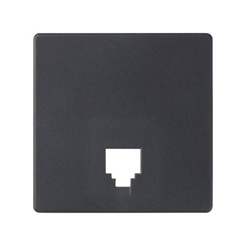 Plaque pour prises téléphoniques avec connecteurs RJ11 et RJ12 graphite Simon 82 avec la référence 82062-68 de la marque SIMON