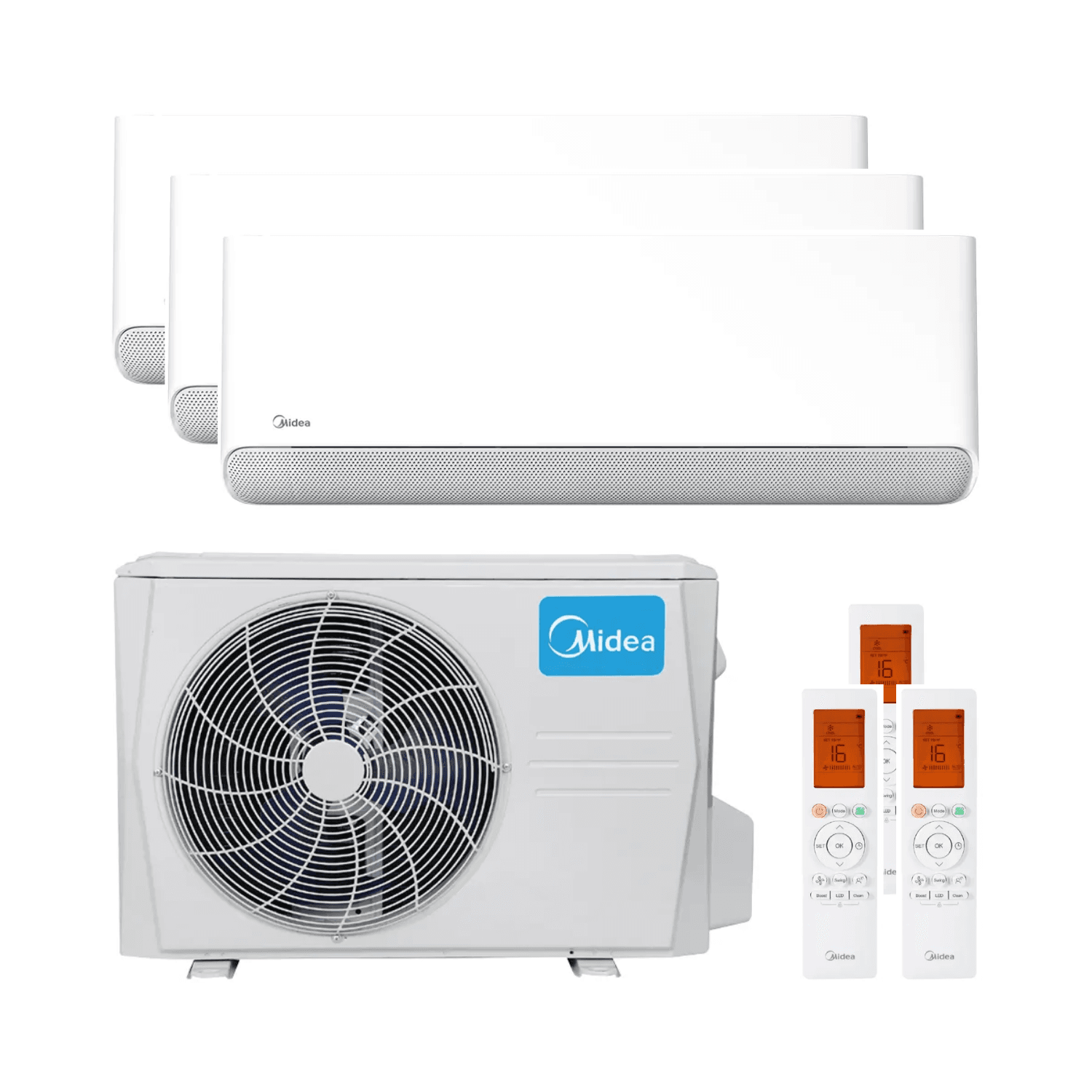 Climatiseur 3-en-1 avec wifi Midea Breezeless E 2,5 kW 9000 BTU avec la référence BREEZELESS09+09+09 de la marque MIDEA