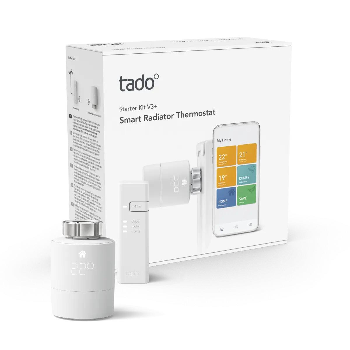 Tête thermostatique intelligente Tado V3+ - Kit de démarrage avec la référence SRT KIT V3+ de la marque TADO