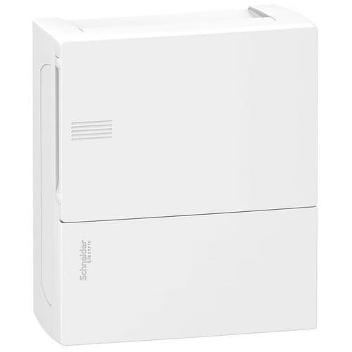 Boîtier de distribution de surface MINI PRAGMA 8 modules porte opaque avec la référence MIP10108 de la marque SCHNEIDER ELECTRIC