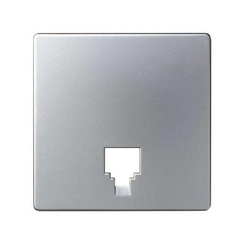 Plaque pour prises téléphoniques avec connecteurs RJ11 et RJ12 aluminium Simon 82 avec la référence 82062-63 de la marque SIMON
