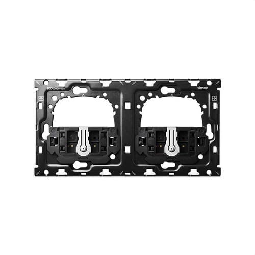 Kit back horizontal pour 2 éléments avec 2 interrupteurs poussoirs Simon 100 avec la référence 10010201-039 de la marque SIMON