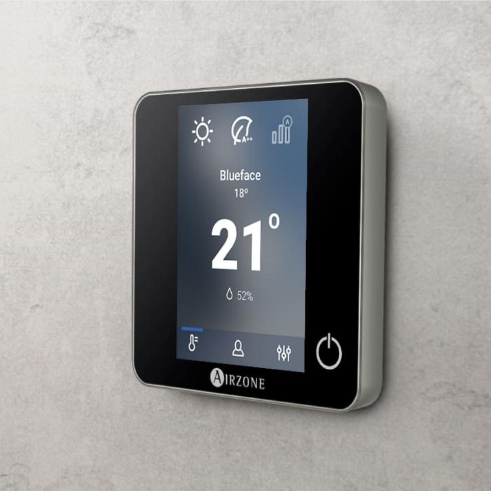 Thermostat radio monochrome AirZone Think noir avec la référence AZDI6THINKRB de la marque AIRZONE