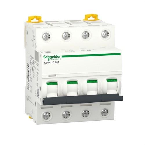 Disjoncteur IC60H 4P 20A Courbe D avec la référence A9F85420 de la marque SCHNEIDER ELECTRIC
