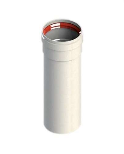 Tuyau de cheminée diamètre 80mm 1000mm mâle-femelle en aluminium blanc avec la référence 8-1000MHP1 de la marque FIG