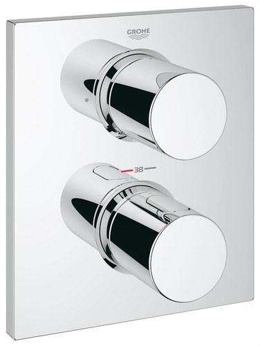 Thermostat avec inverseur 2 voies intégré Grohtherm F - Chrome avec la référence 27618000 de la marque GROHE