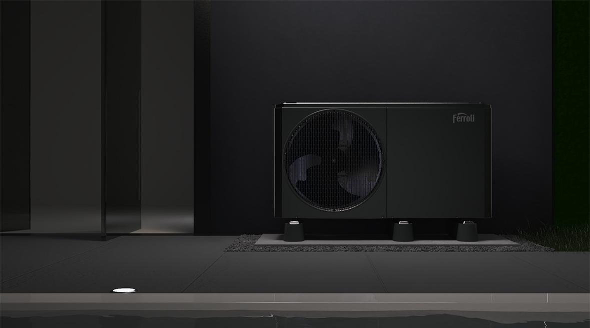 Pompe à chaleur aérothermique monobloc R290 Ferroli OMNIA Life M 16 kW avec commande avec la référence 4B4770169 de la marque FERROLI