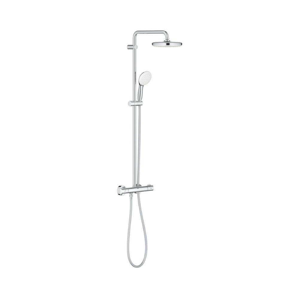 Système de douche thermostatique Grohe Tempesta 210 chrome avec la référence 26811001 de la marque GROHE