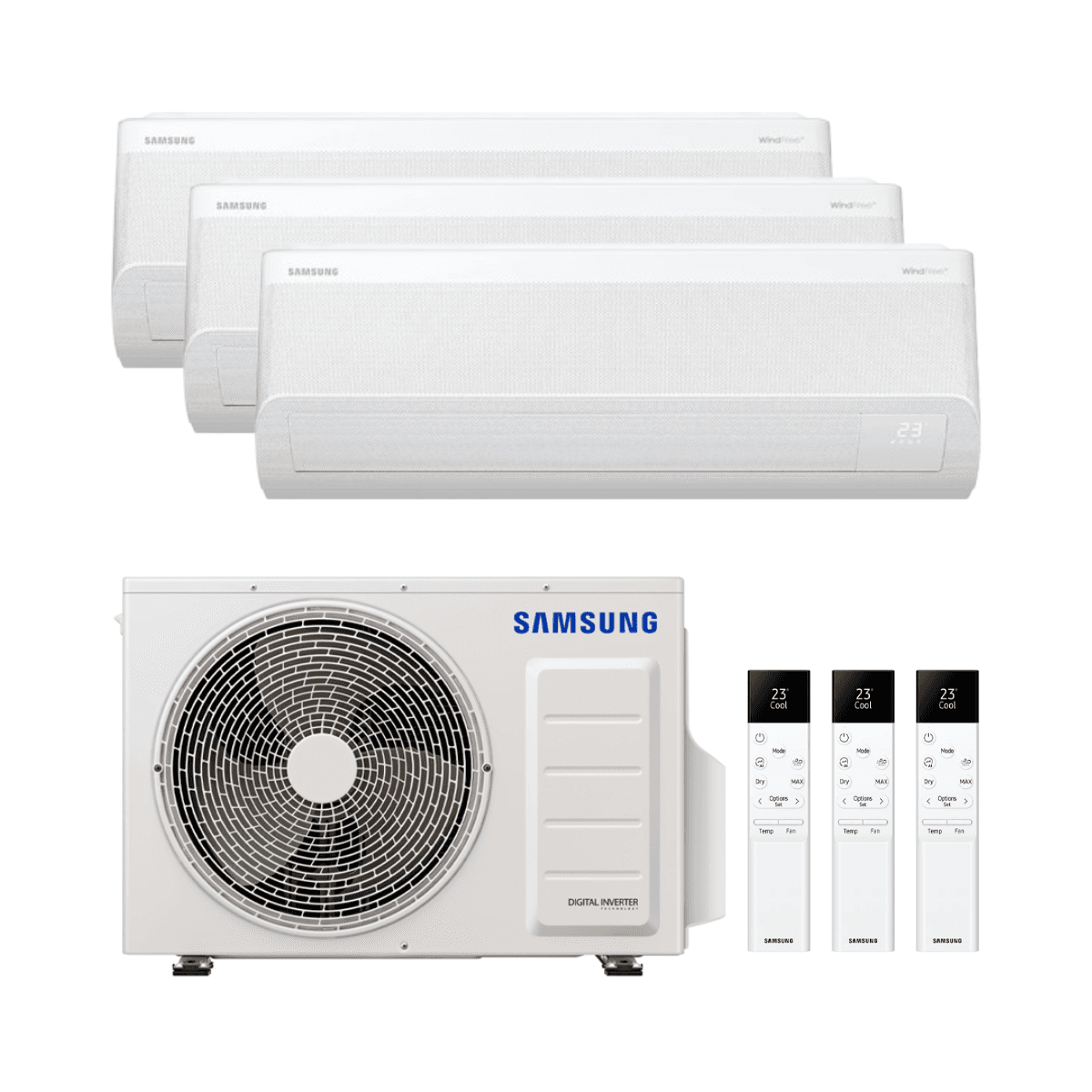 3-in-1 Air Conditioner with WiFi Samsung WindFree Comfort S2 2.5 kW (2) + 3.5 kW
