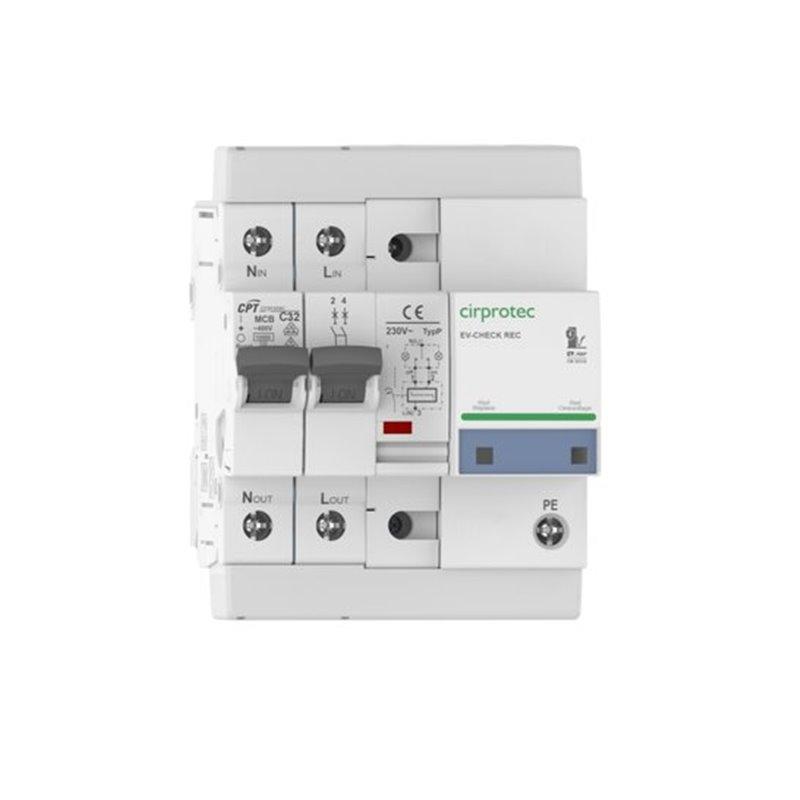 Parafoudre transitoire et permanent avec réarmement automatique EV-CHECK REC 2P32A avec la référence 77706274 de la marque CIRPROTEC