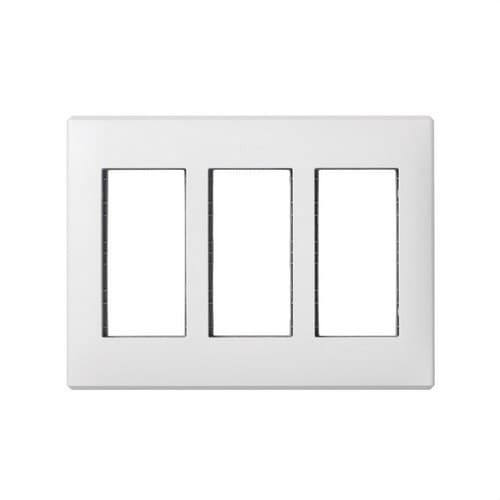 Cadre mural encastré et châssis pour 3 éléments doubles blanc Simon 500 Cima avec la référence 51010103-030 de la marque SIMON