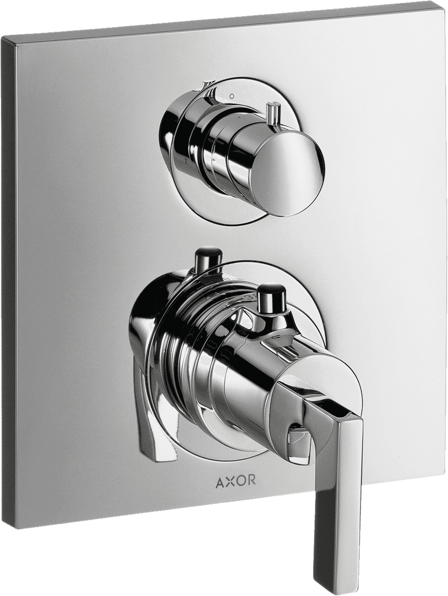 Mitigeur de douche encastré thermostatique AXOR Citterio chrome avec la référence 39720000 de la marque HANSGROHE